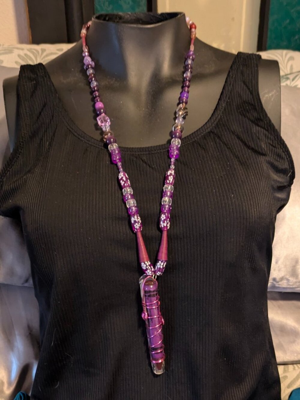 Crayola Purple Crayon Resin Back-to-School Teacher's Pendant